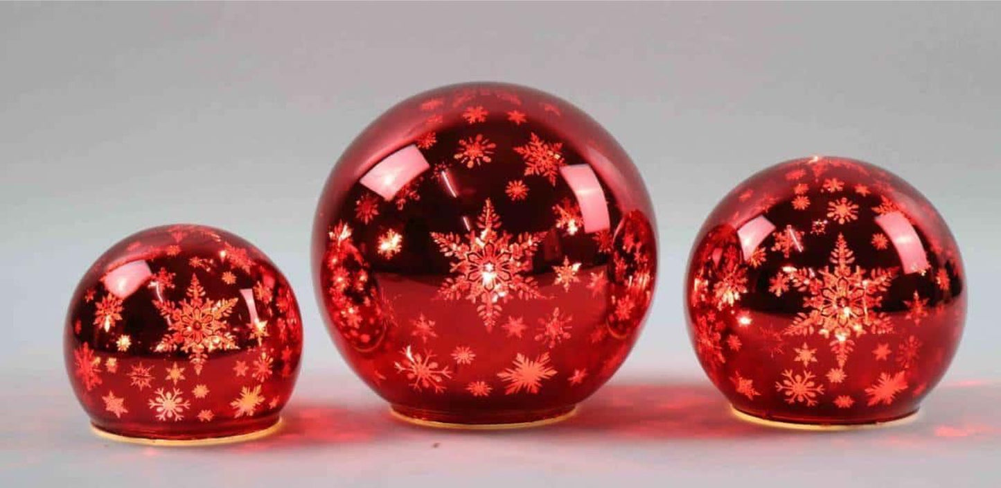 Christmas Designed Glass Sphere with LED Light