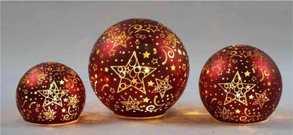 Christmas Designed Glass Sphere with LED Light