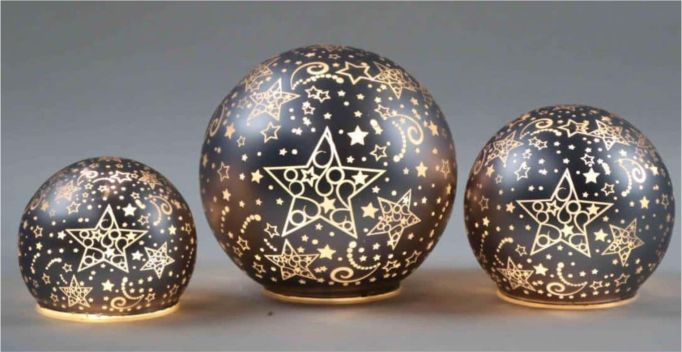 Christmas Designed Glass Sphere with LED Light