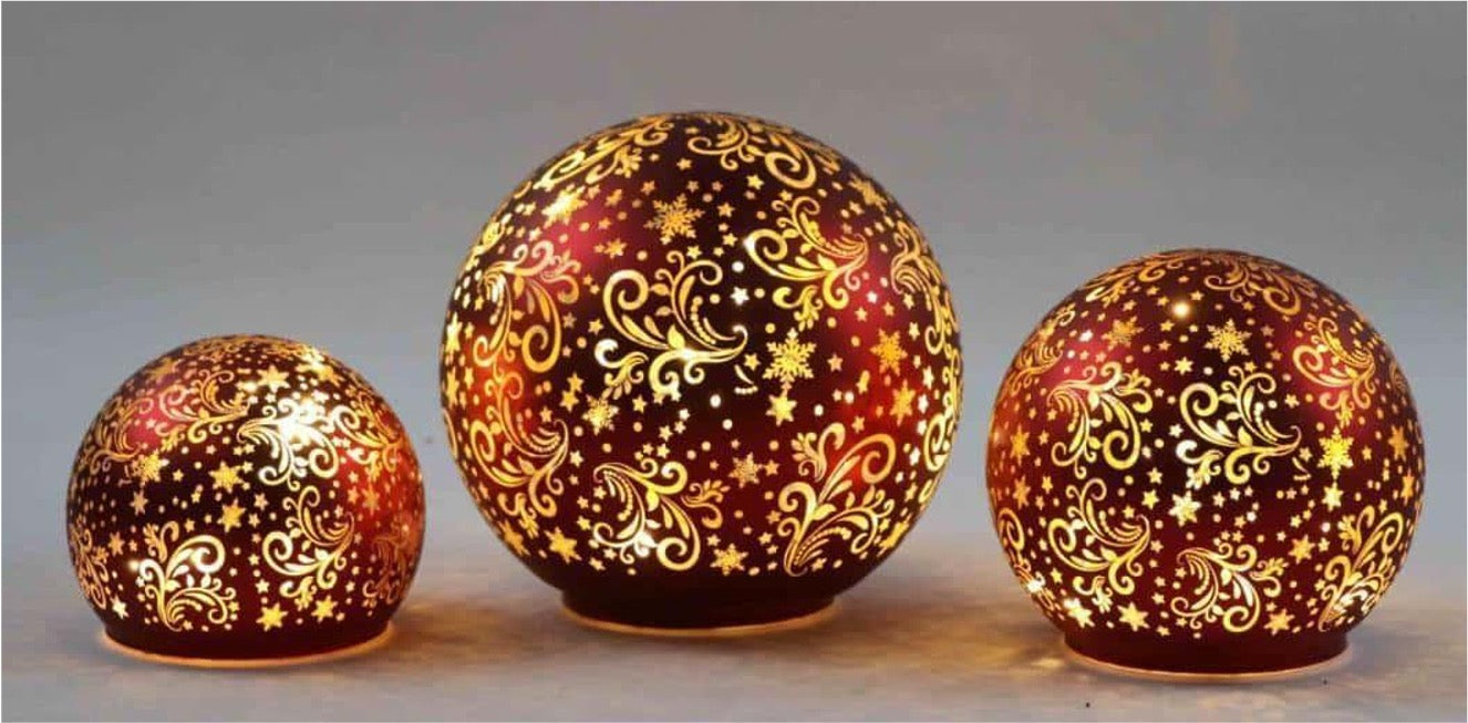 Christmas Designed Glass Sphere with LED Light