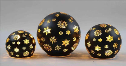 Christmas Designed Glass Sphere with LED Light