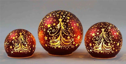 Christmas Designed Glass Sphere with LED Light