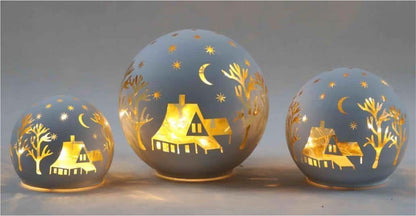 Christmas Designed Glass Sphere with LED Light