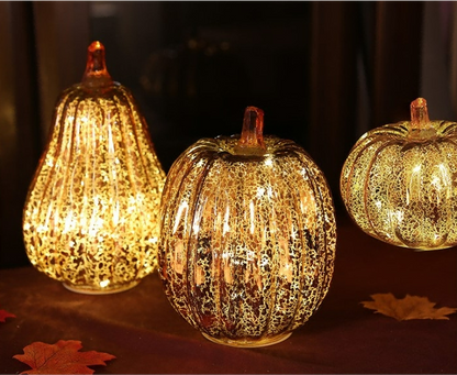 Pumpkin-shaped Glass with LED Light