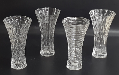 Machine Made Clear Glass Vase