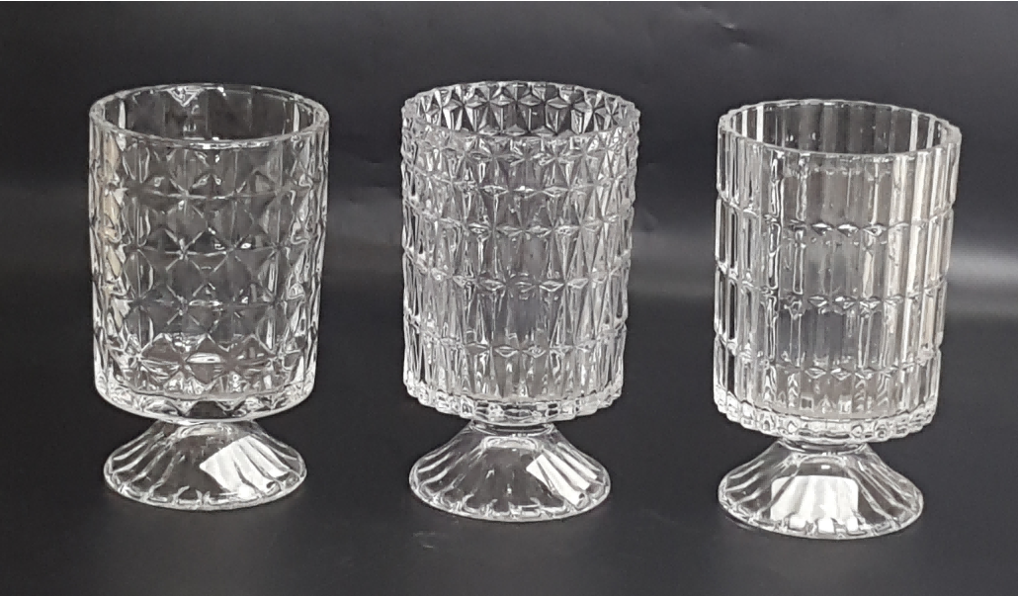 Machine Made Clear Glass Vase