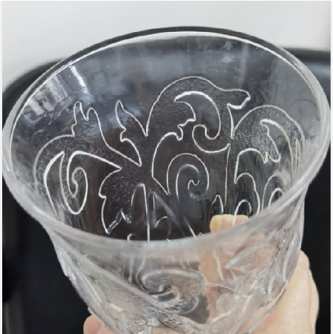 Machine Made Clear Glass Vase