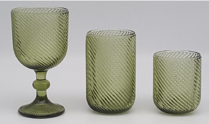 Colored Machine Made Drinking Glass