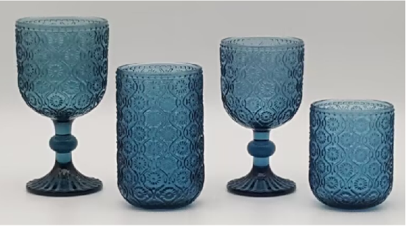 Colored Machine Made Drinking Glass