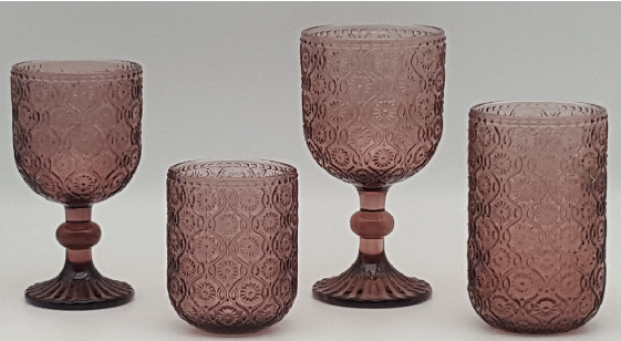 Colored Machine Made Drinking Glass