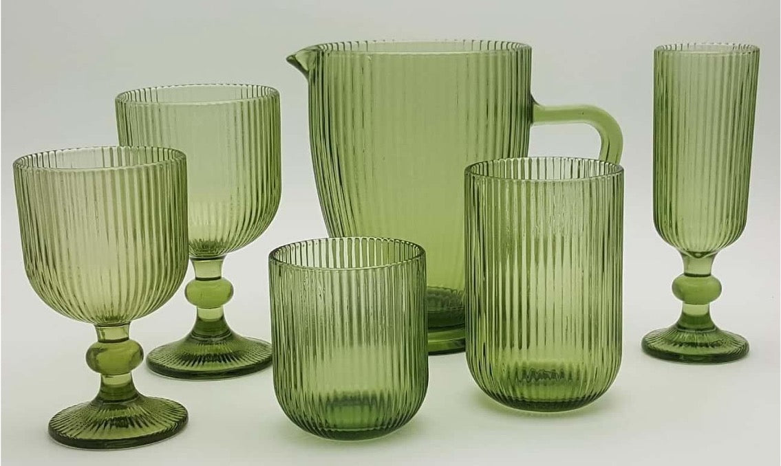 Colored Machine Made Drinking Glass