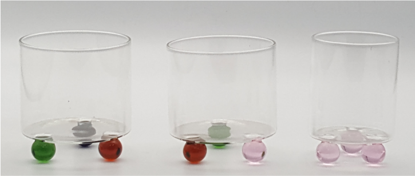 Glass Tumbler with Colored Glass Beads