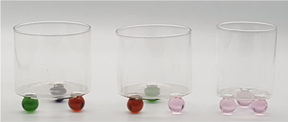 Glass Tumbler with Colored Glass Beads