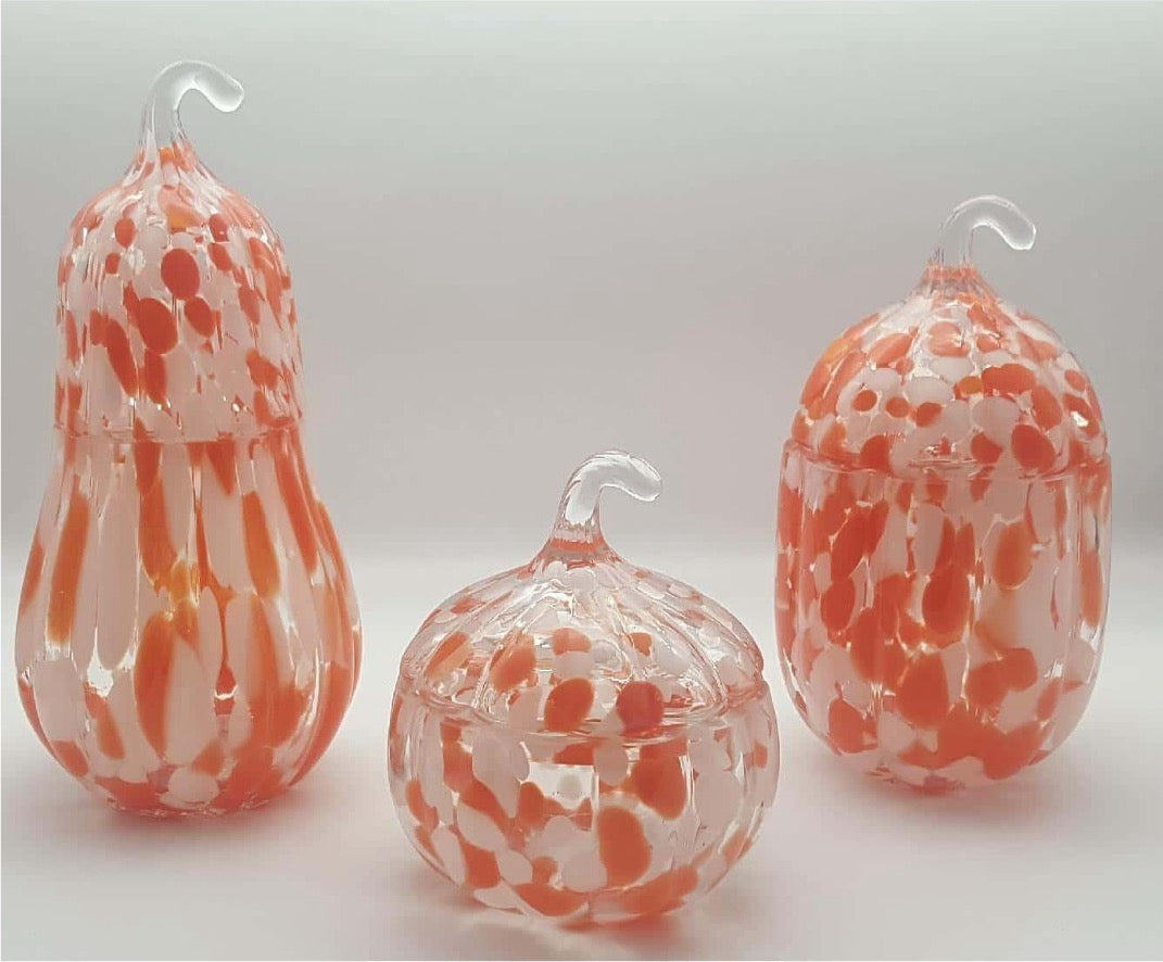 Pumpkin Canister with Glass Lid