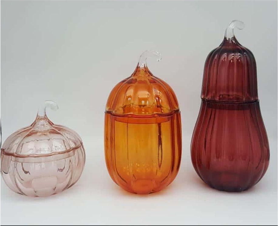 Pumpkin Canister with Glass Lid