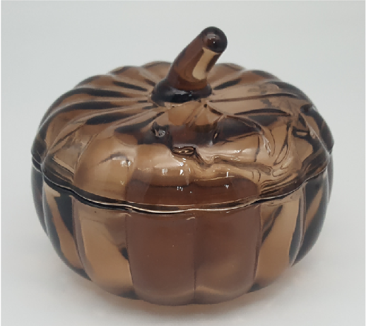 Pumpkin Canister with Glass Lid