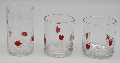 Valentine's Themed Icon Glass Tumbler