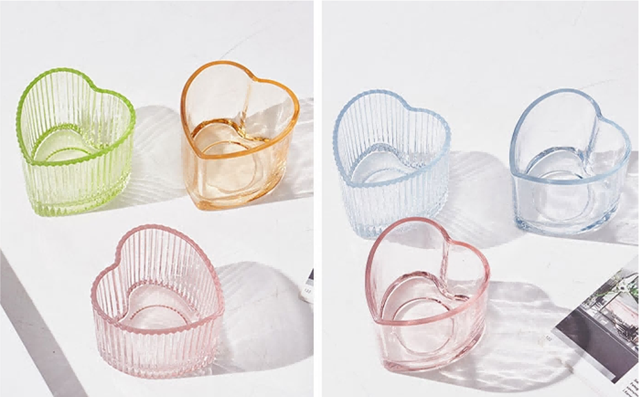 Heart-shaped Glassware Set