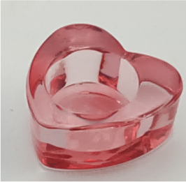 Heart-shaped Glass Candle Holder