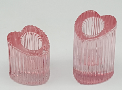 Heart-shaped Glass Candle Holder