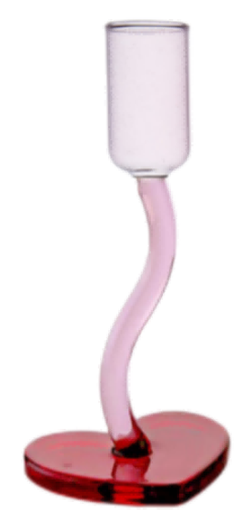 Heart-shaped Glass Candle Holder