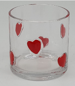 Valentine's Themed Icon Glass Tumbler