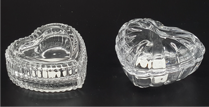 Heart-shaped Glass Trinket  Box