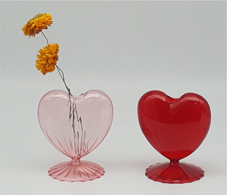 Heart-shaped Glass Vase